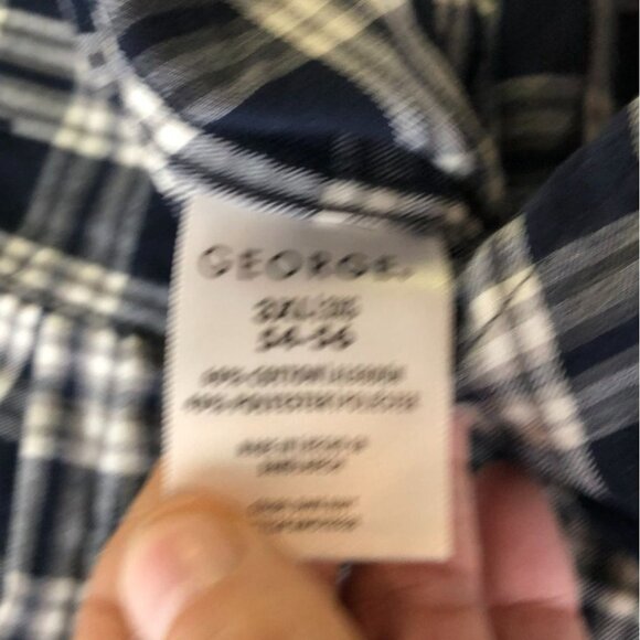 George Mens Shirt Size  3XLT Lot Of Two Long Sleeve Plaid Button Down Casual - Picture 11 of 12